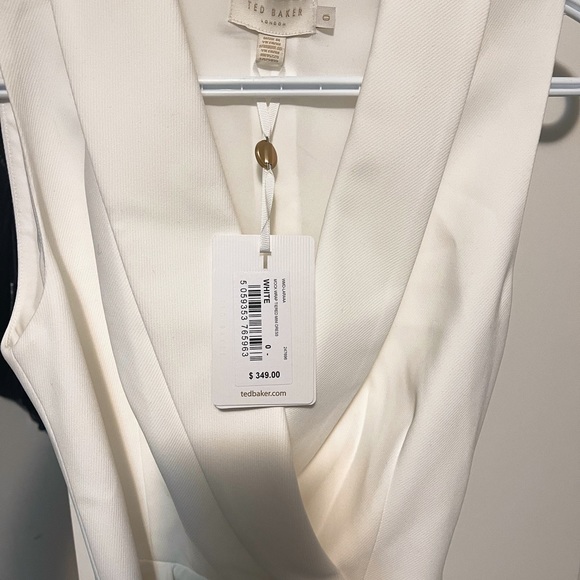 Ted Baker Laraaa Tiered Mini Dress, White - Picture 4 of 4